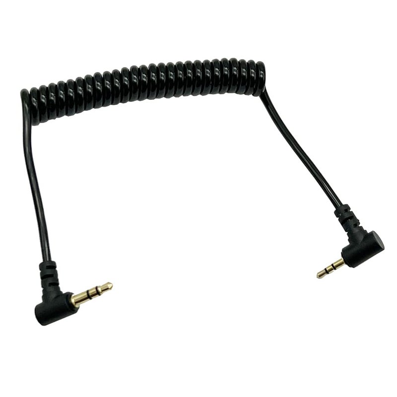 Seadream Coiled 2.5mm to 3.5mm Aux Cable;Seadream Coiled Angled 2.5mm Male to 3.5mm Male Audio Adapter Cable Car Auxiliary Audio Cable Cord (1Pack) - Image 1